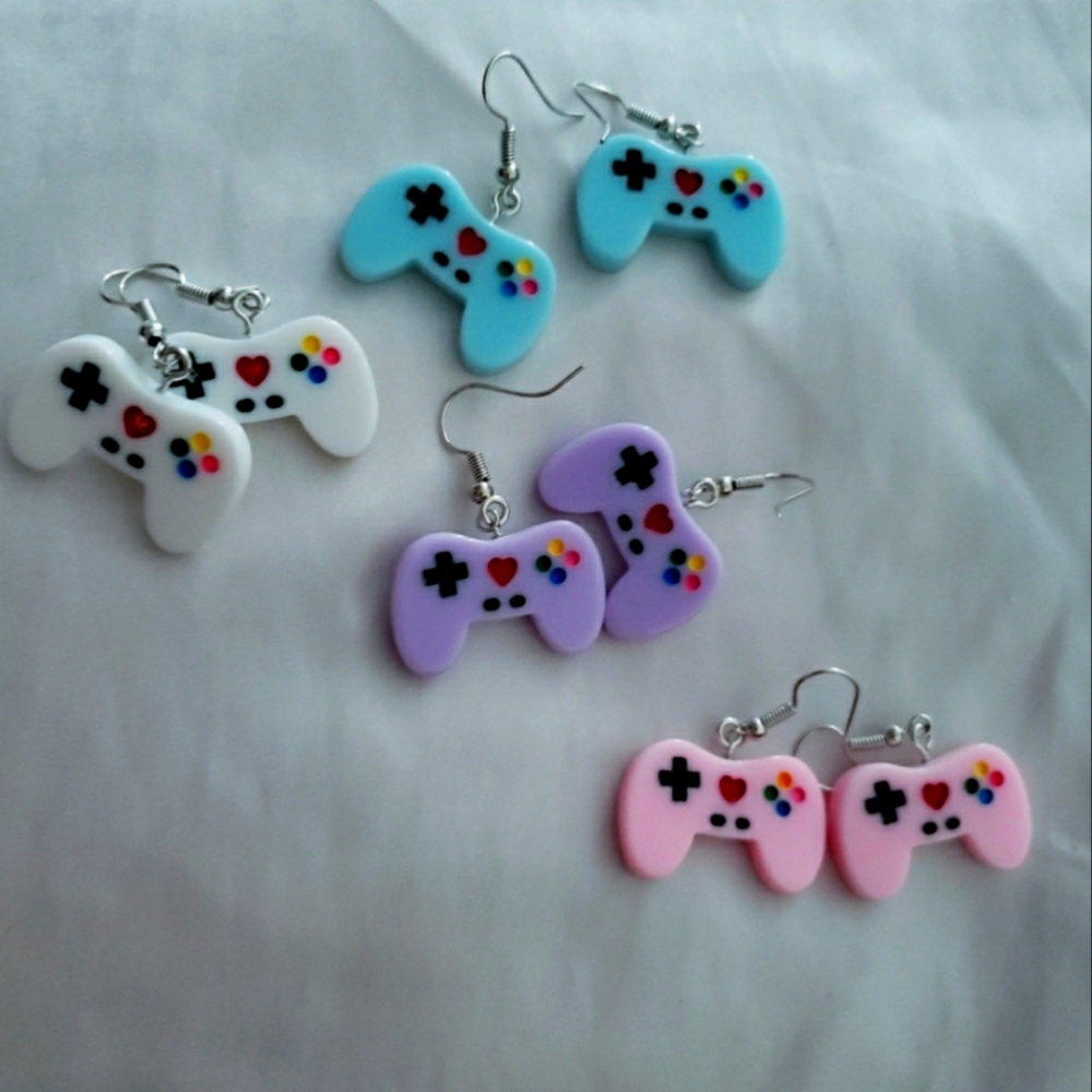 Retro gamer earrings